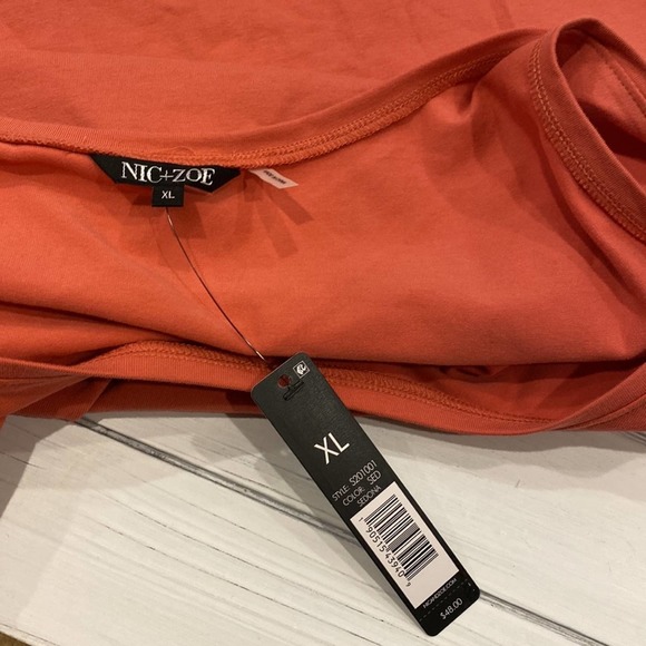 NWT NIC+ZOE Perfect Tank Orange XL - Picture 7 of 8